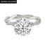 4.11 CT Round Cut Twisted Pave Moissanite Engagement Ring - crownmoissanite