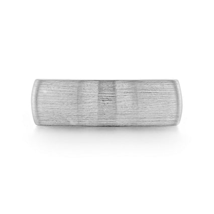 Brushed Finish Classic Men's Wedding Band - crownmoissanite