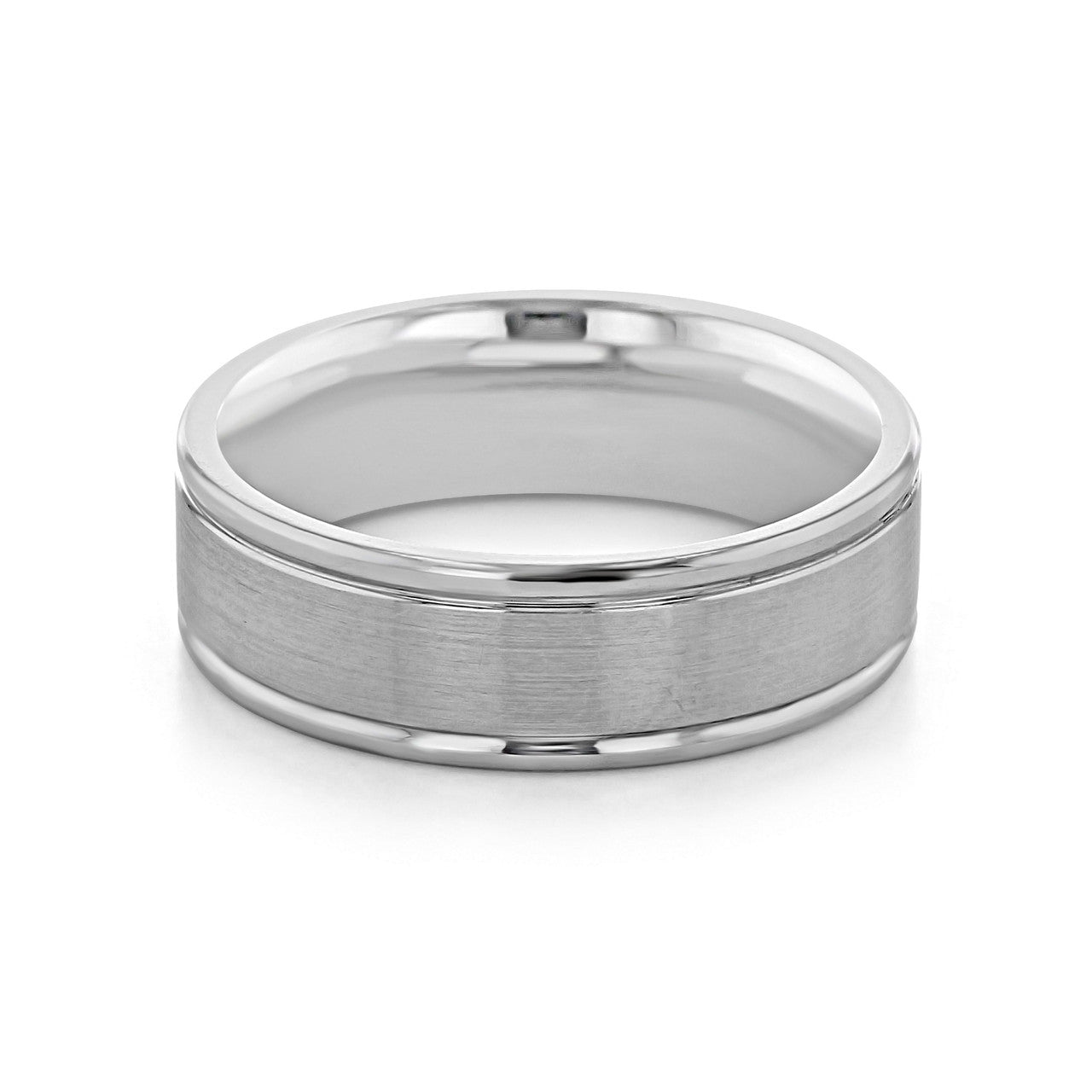 Men's Brushed Finish Classic Wedding Band - crownmoissanite