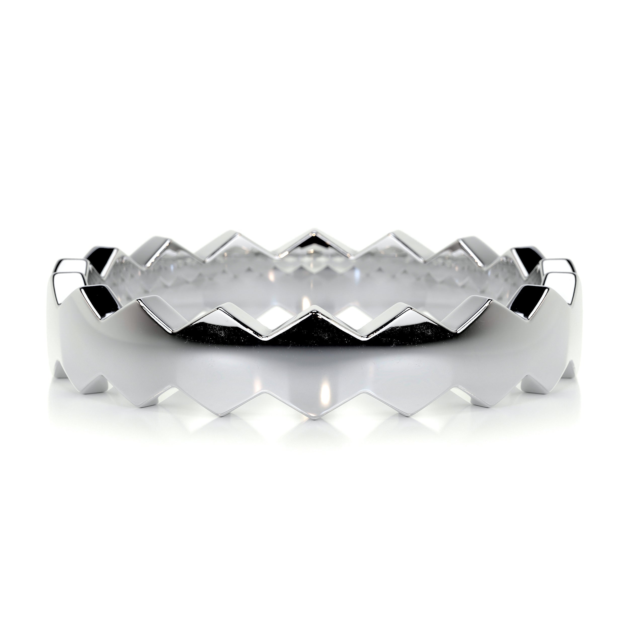 Hexagon Form Polished Finish Classic Men's Band - crownmoissanite