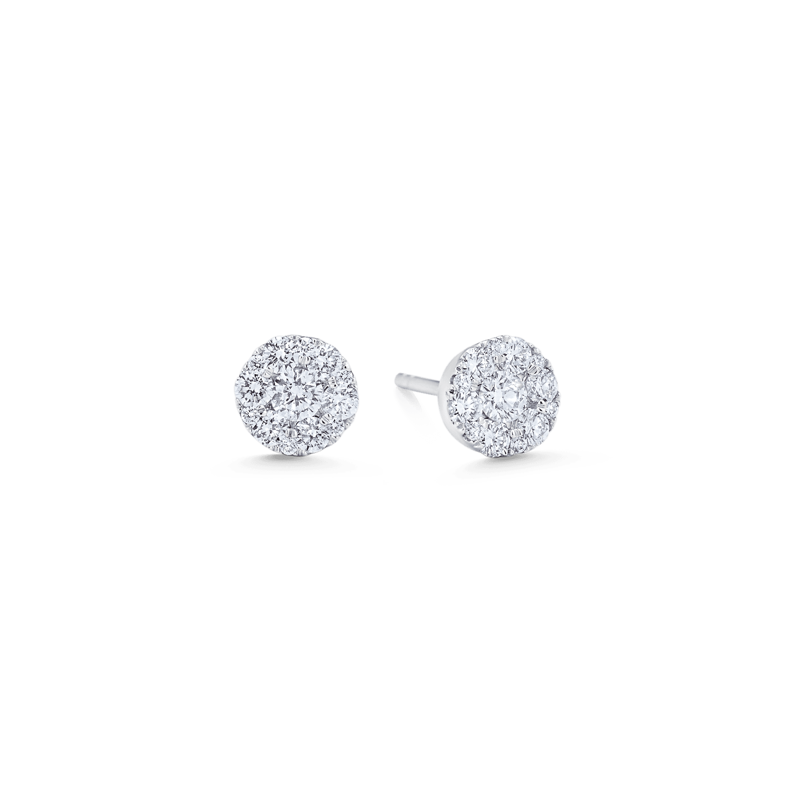 0.41 TCW Round Moissanite Diamond Stud Earrings - crownmoissanite