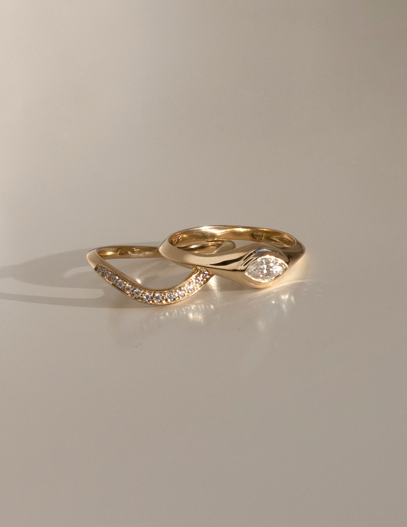 0.20 TCW Round Moissanite Wave Pave Band