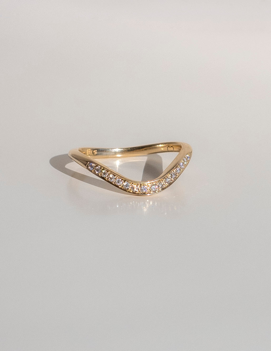 0.20 TCW Round Moissanite Wave Pave Band