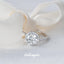 1.0 CT Round Cut Halo Pave Moissanite Engagement Ring - crownmoissanite