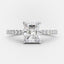 1.67 CT Radiant Hidden Halo & Pave Moissanite Engagement Ring - crownmoissanite