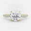 1.60 CT Round Three Side Pave Setting Moissanite Engagement Ring - crownmoissanite