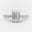1.60 CT Emerald Pave Setting Moissanite Engagement Ring - crownmoissanite