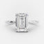2.0 CT Emerald Shaped Moissanite Hidden Halo Engagement Ring - crownmoissanite