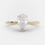 2.5 CT Pear Cut Solitaire Style Moissanite Engagement Ring - crownmoissanite