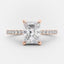 2.43 CT Radiant Solitaire & Pave Moissanite Engagement Ring - crownmoissanite