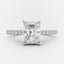 2.1 CT Radiant Hidden Halo & Pave Moissanite Engagement Ring - crownmoissanite