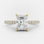 2.43 CT Radiant Solitaire & Pave Moissanite Engagement Ring - crownmoissanite