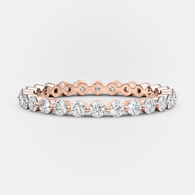 1.0 TCW Round Cut Full Eternity Moissanite Wedding Band - crownmoissanite