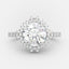 2.0 CT Round Shaped Moissanite Cluster Engagement Ring - crownmoissanite