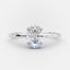 1.33 CT Oval Shaped Moissanite Hidden Halo Engagement Ring - crownmoissanite