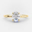 1.33 CT Oval Shaped Moissanite Hidden Halo Engagement Ring - crownmoissanite