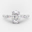 2.1 CT Oval Shaped Moissanite Solitaire Engagement Ring - crownmoissanite