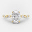 2.1 CT Oval Dainty Pave Moissanite Engagement Ring - crownmoissanite