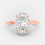 4.0 CT Oval Cut Solitaire Style Moissanite Engagement Ring - crownmoissanite