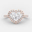 2.0 CT Heart Cut Halo Style Moissanite Engagement Ring - crownmoissanite