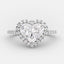 2.0 CT Heart Cut Halo Style Moissanite Engagement Ring - crownmoissanite