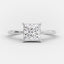 1.35 CT Princess Shaped Moissanite Solitaire Engagement Ring - crownmoissanite