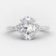 2.72 CT Oval Cut Cluster Setting Moissanite Engagement Ring - crownmoissanite