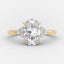 2.72 CT Oval Cut Cluster Setting Moissanite Engagement Ring - crownmoissanite