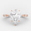 2.50 CT Pear Cut Dainty Pave Setting Moissanite Engagement Ring - crownmoissanite