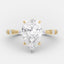 2.50 CT Pear Cut Dainty Pave Setting Moissanite Engagement Ring - crownmoissanite