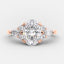 2.1 CT Oval Shaped Moissanite Cluster Engagement Ring - crownmoissanite