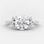 2.0 CT Round Shaped Moissanite Cluster Engagement Ring - crownmoissanite
