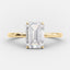 3.17 CT Emerald Cut Solitaire Style Moissanite Engagement Ring - crownmoissanite