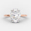 2.72 CT Oval Solitaire & Hidden Halo Moissanite Engagement Ring - crownmoissanite