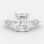 2.43 CT Radiant Pave Setting Moissanite Engagement Ring - crownmoissanite