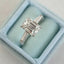2.23 CT Emerald Cut Three Stone Moissanite Engagement Ring - crownmoissanite