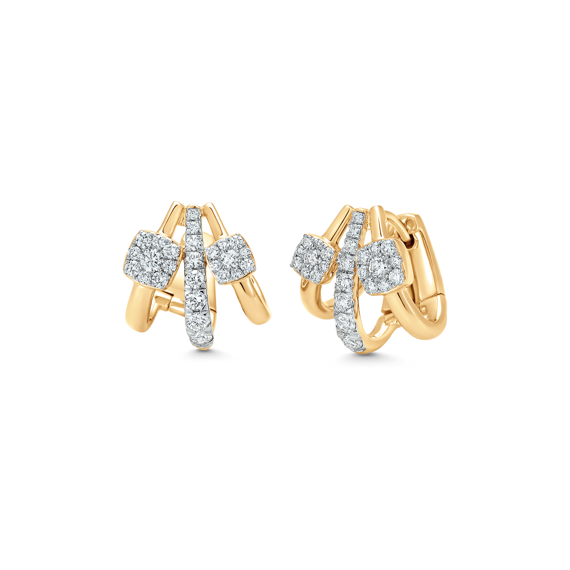 0.75 TCW Round Moissanite Diamond Ear Cuff Earrings - crownmoissanite