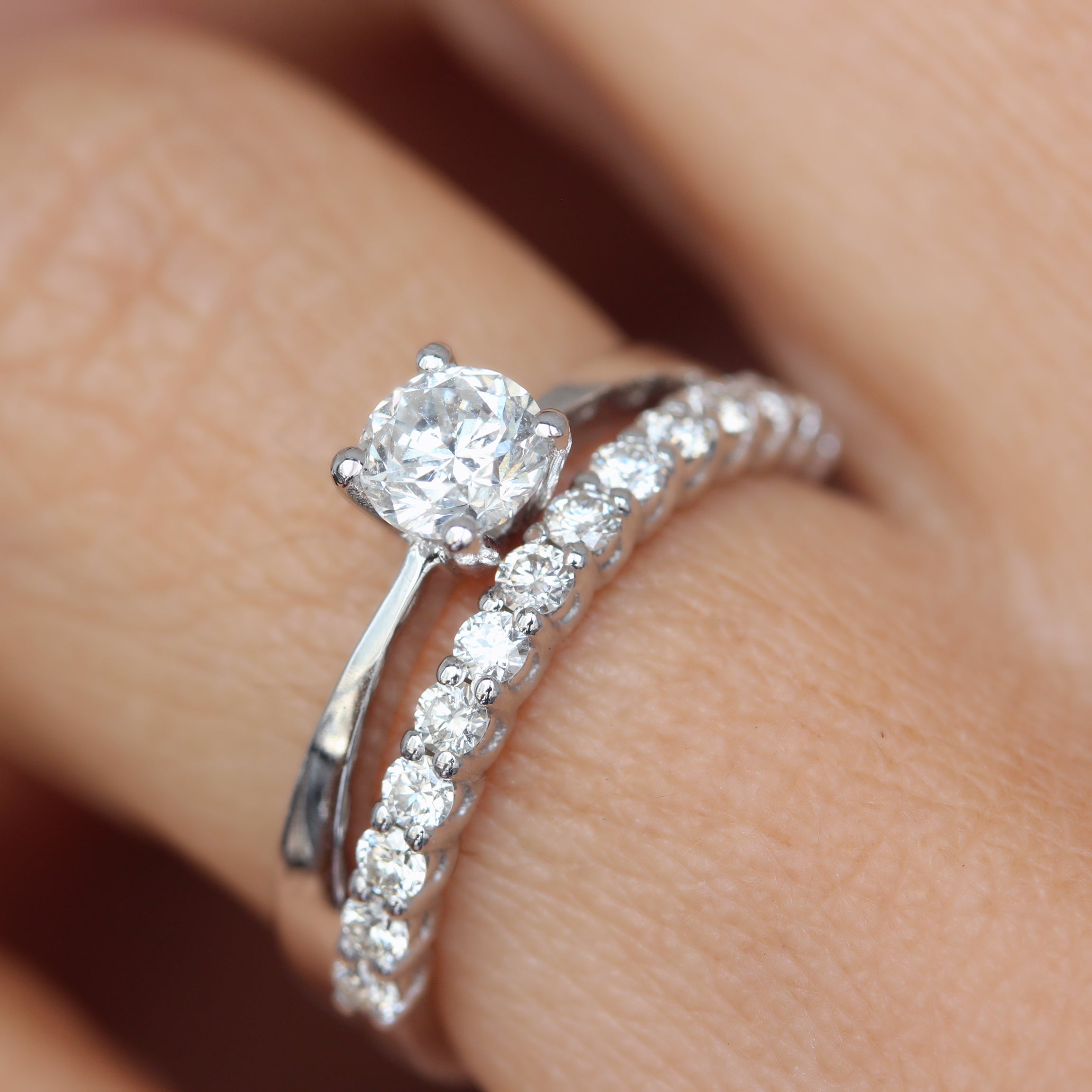 0.50 CT Round Moissanite Solitaire Engagement Ring