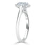 0.75 CT Oval Cut Halo Moissanite Engagement Ring - crownmoissanite