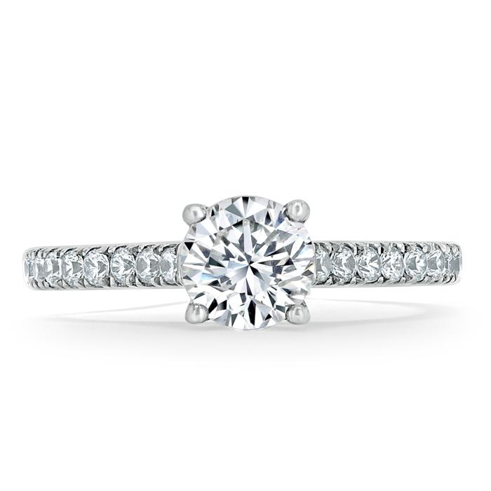 0.75 CT Round Cut Solitaire Moissanite Engagement ring - crownmoissanite