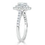 0.75 CT Round Shaped Moissanite Double Halo Engagement Ring - crownmoissanite
