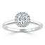 0.75 CT Round Cut Halo Moissanite Engagement Ring - crownmoissanite