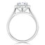 1.0 CT Heart Shaped Moissanite Halo Engagement Ring - crownmoissanite