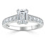 0.75 CT Emerald Shaped Moissanite Solitaire Engagement Ring - crownmoissanite