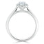 0.75 CT Oval Cut Halo Moissanite Engagement Ring - crownmoissanite