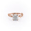 2.54 CT Cushion Cut Twig Style Pave Moissanite Engagement Ring - crownmoissanite