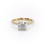 2.54 CT Cushion Cut Pave Setting Moissanite Engagement Ring - crownmoissanite
