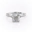 2.15 CT Cushion Cut Pave Moissanite Engagement Ring - crownmoissanite