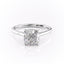 2.15 CT Cushion Cut Solitaire Moissanite Engagement Ring - crownmoissanite