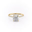 2.15 CT Cushion Cut Solitaire & Pave Moissanite Engagement Ring - crownmoissanite